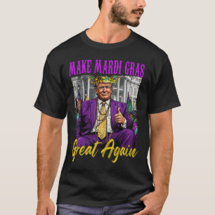 Funny Trump 47 Make Mardi Gras Great Again Vintage T-Shirt