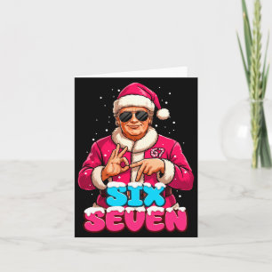 Funny Trump 67 Meme Costume Six Seven Christmas Sa Card