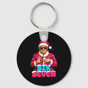 Funny Trump 67 Meme Costume Six Seven Christmas Sa Keychain