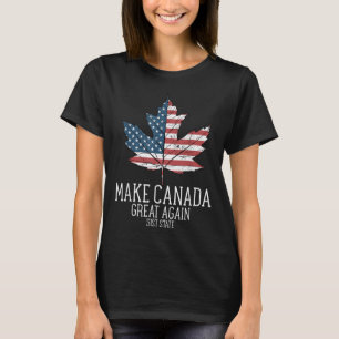 Funny Trump American Flag Make Canada Great Again T-Shirt