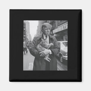 Funny Trump And Cat  Magnet