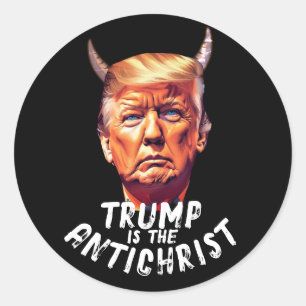 Funny Trump Antichrist Classic Round Sticker