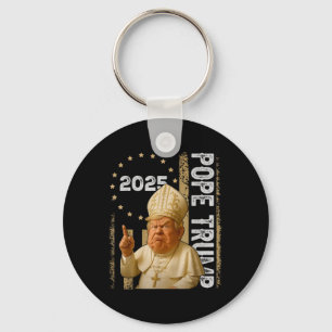 Funny Trump As Vatican Church Pope Trump Funny Shi Keychain