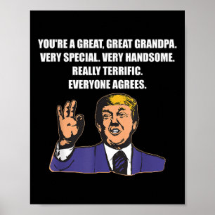 Funny Trump Best Grandpa Ever Everyone Agrees  Poster