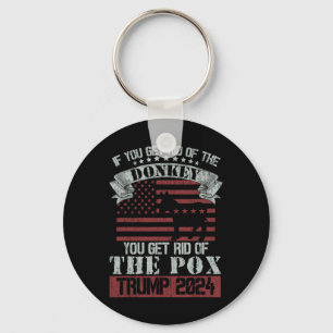 Funny Trump Biden Republican America Get Rid Donke Keychain