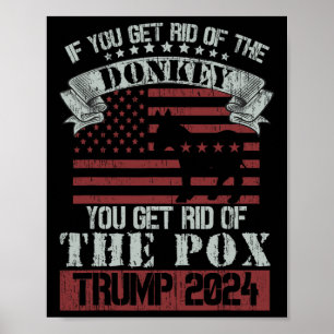 Funny Trump Biden Republican America Get Rid Donke Poster