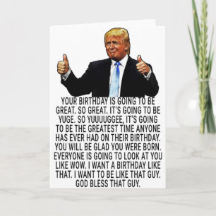 Funny Trump Birthday Card
