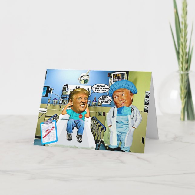 Funny Trump Birthday Card - Health (Front)
