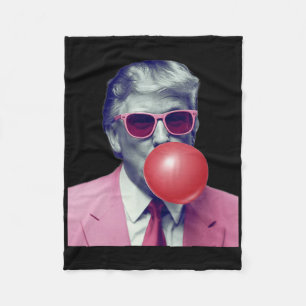Funny Trump Bubble Gum Yum Gifts Fleece Blanket