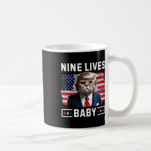 Funny Trump Cat 9 Lives Baby Funny Vote For Trump  Coffee Mug