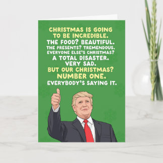 Funny Trump Christmas Card Number One Christmas