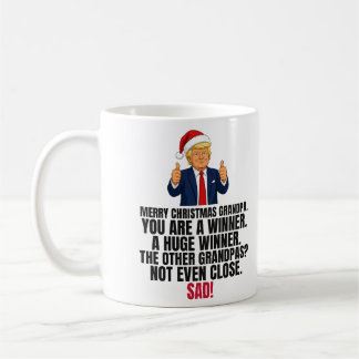 Funny Trump Christmas Gift for Grandpa Coffee Mug
