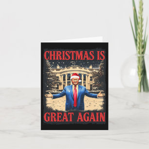 Funny Trump Christmas Is Great Again Xmas Pyjamas Card