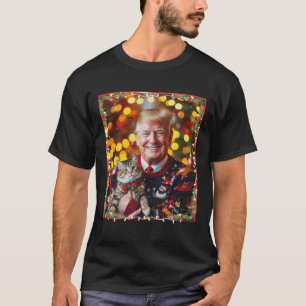 Funny Trump Christmas Sweater For Cat Lovers 