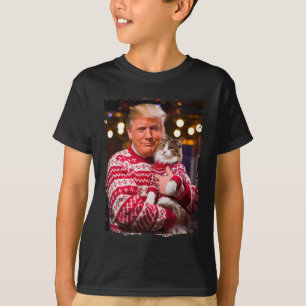 Funny Trump Christmas Sweater For Cat Lovers Xmas