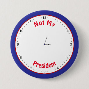 Funny Trump Clock Tiny Hands Clock Face 3 Inch Round Button