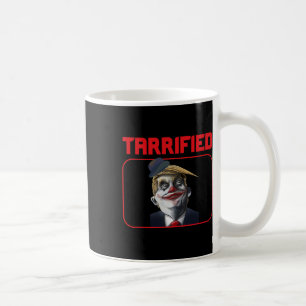 Funny Trump Clown Political Pun Tarrified  Coffee Mug
