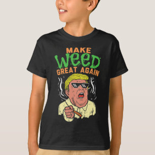 Funny Trump Cool Make Weed Great Again T-Shirt