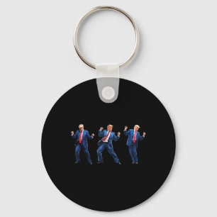 Funny Trump Dance Christmas Xmas Pyjamas Holiday Keychain