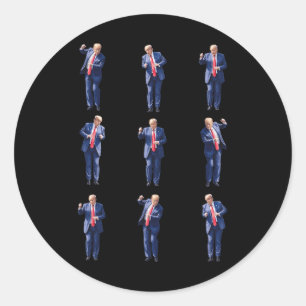 Funny Trump Dance Dancing Like A Felon Vote Trump  Classic Round Sticker