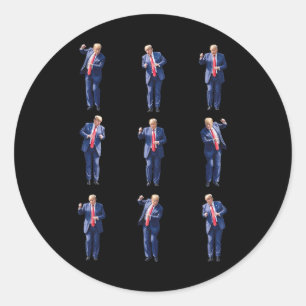 Funny Trump Dance Dancing Like A Felon Vote Trump  Classic Round Sticker