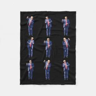 Funny Trump Dance Dancing Like A Felon Vote Trump  Fleece Blanket