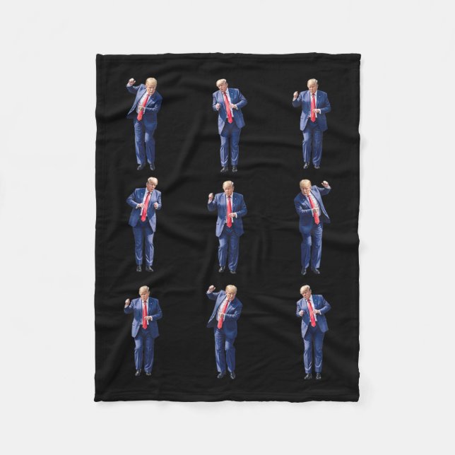 Funny Trump Dance Dancing Like A Felon Vote Trump  Fleece Blanket (Front)
