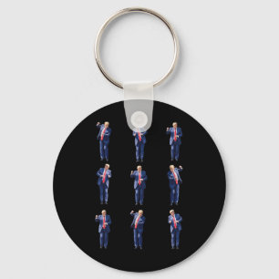 Funny Trump Dance Dancing Like A Felon Vote Trump  Keychain