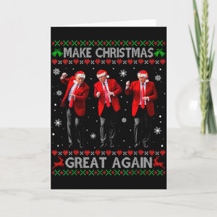 Funny Trump Dance Make Christmas Great Again Ugly  Card