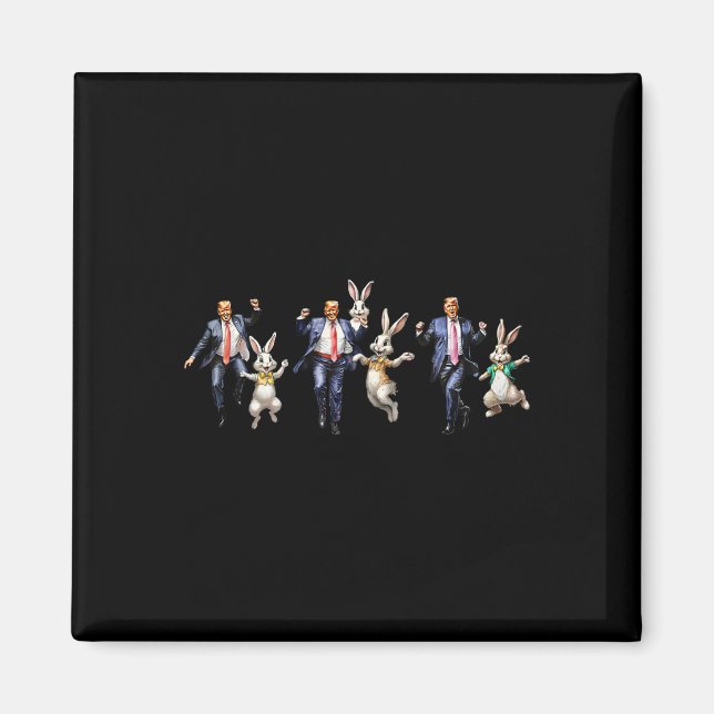 Funny Trump Dance Make Easter Great Again Bunny Sp Magnet (Front)