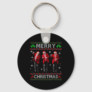 Funny Trump Dance Merry Christmas Ugly Xmas Sweate Keychain