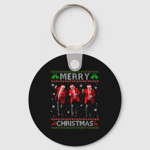 Funny Trump Dance Merry Christmas Ugly Xmas Sweate Keychain