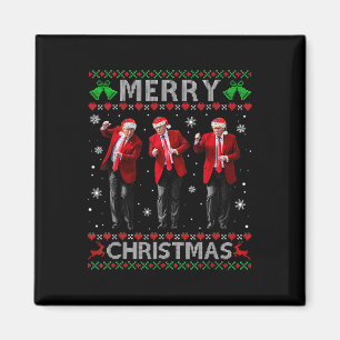 Funny Trump Dance Merry Christmas Ugly Xmas Sweate Magnet
