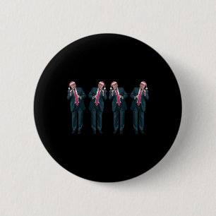 Funny Trump Dance Santa Christmas Ugly Sweater Xma 2 Inch Round Button