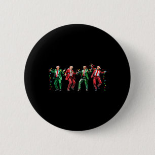 Funny Trump Dance Santa Claus Christmas Xmas 2 Inch Round Button