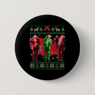 Funny Trump Dance Santa Claus Christmas Xmas Pajam 2 Inch Round Button