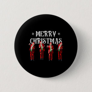 Funny Trump Dance Santa Claus Christmas Xmas Pajam 2 Inch Round Button