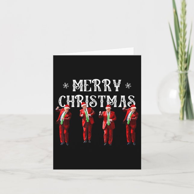 Funny Trump Dance Santa Claus Christmas Xmas Pajam Card (Front)