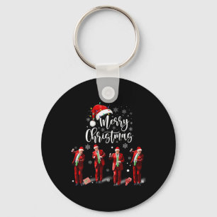 Funny Trump Dance Santa Claus Merry Christmas  Keychain