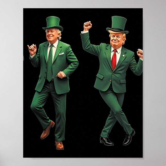 Funny Trump Dance St. Patricks Day Pyjamas Ymca Tr Poster (Front)