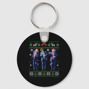 Funny Trump Dance Xmas President 47 Usa Christmas Keychain