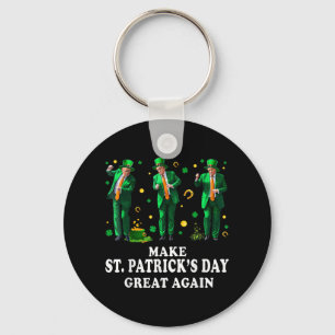 Funny Trump Dancing Make St. Patricks Day Great Ag Keychain