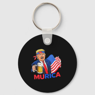 Funny Trump Drink Beer Tees Make Christmas 2024 Gr Keychain