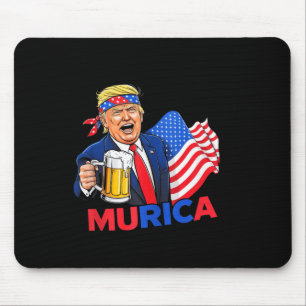 Funny Trump Drink Beer Tees Make Christmas 2024 Gr Mouse Pad