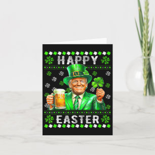 Funny Trump Easter Confused St Patricks Day Men Wo Card