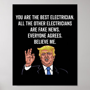 Funny Trump Electrician Lineman  Poster