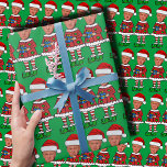Funny Trump Elf Custom Face photo Elf Christmas Wrapping Paper<br><div class="desc">Funny Trump Elf Custom Face photo Elf Christmas , Replace the face of this elf with your favourite photo (make sure to crop as much to the face as possible and use an app to remove the background) and personalize this funny Christmas Holiday Wrapping Paper with your kid, husband, or...</div>