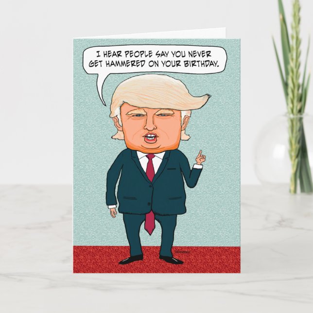 Funny Trump Fake News Card (Front)