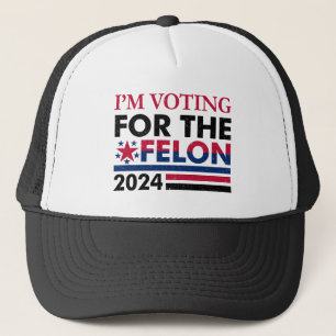 Funny Trump Felon Trucker Hat