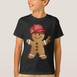 Funny Trump Gingerbread Man Make Christmas Great A T-Shirt